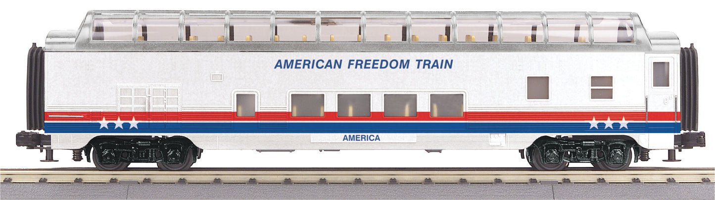 MTH 30-68049 O American Freedom 60' Streamlined Full-Length Vista Dome Car