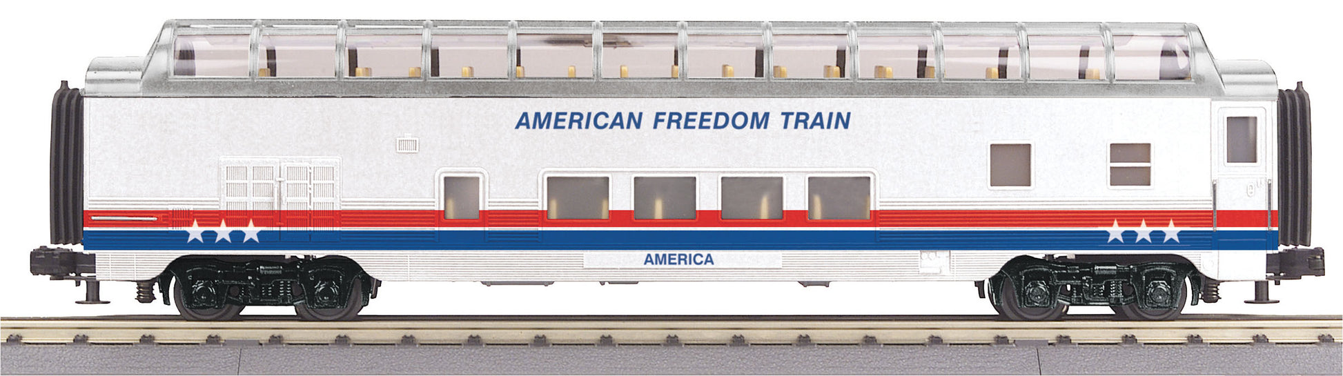 MTH 30-68049 O American Freedom 60' Streamlined Full-Length Vista Dome Car