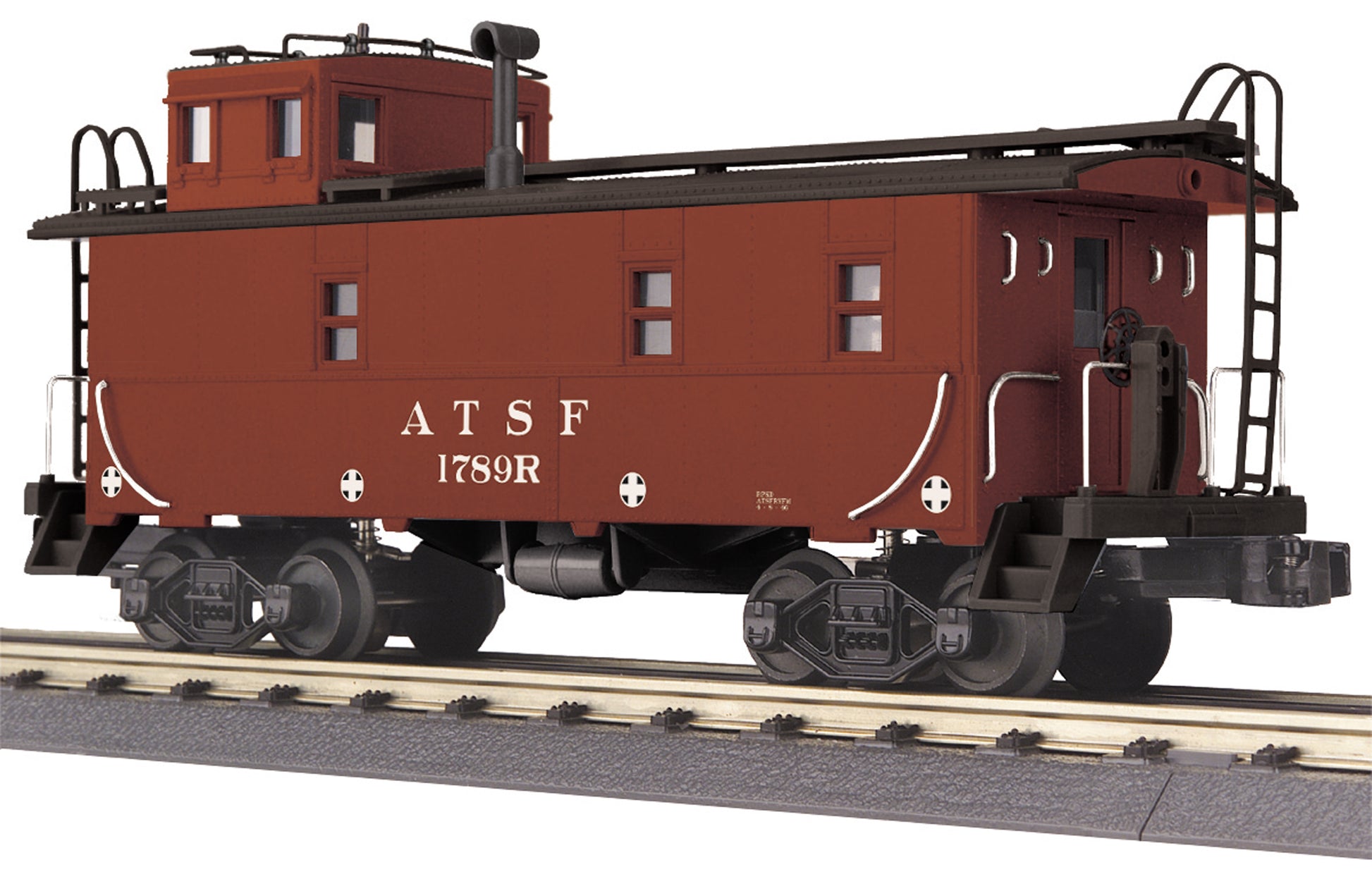 MTH 30-77335 O Gauge Santa Fe RailKing Offset Steel Caboose Car #1789R