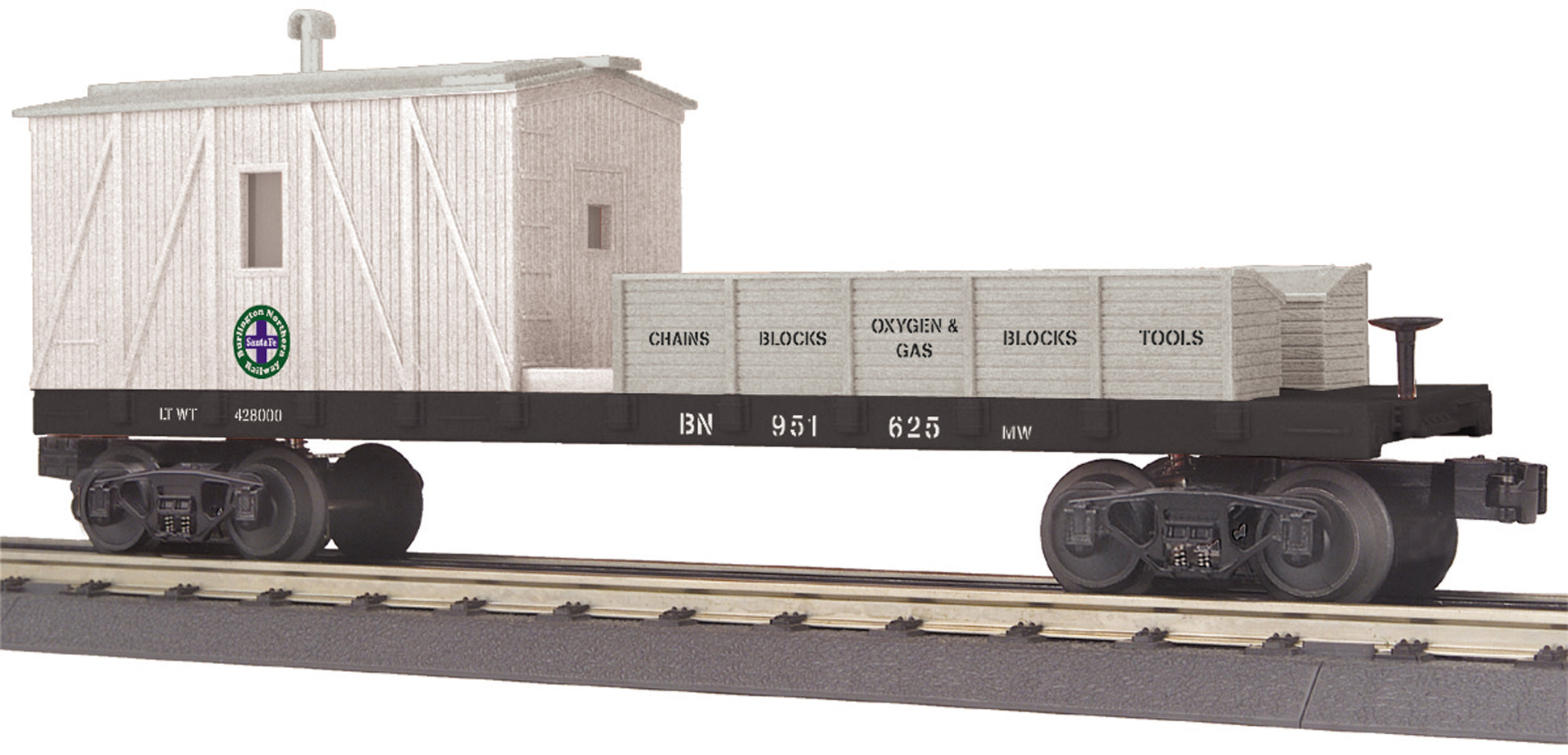MTH 30-79578 O BNSF Crane Tender Car #951625