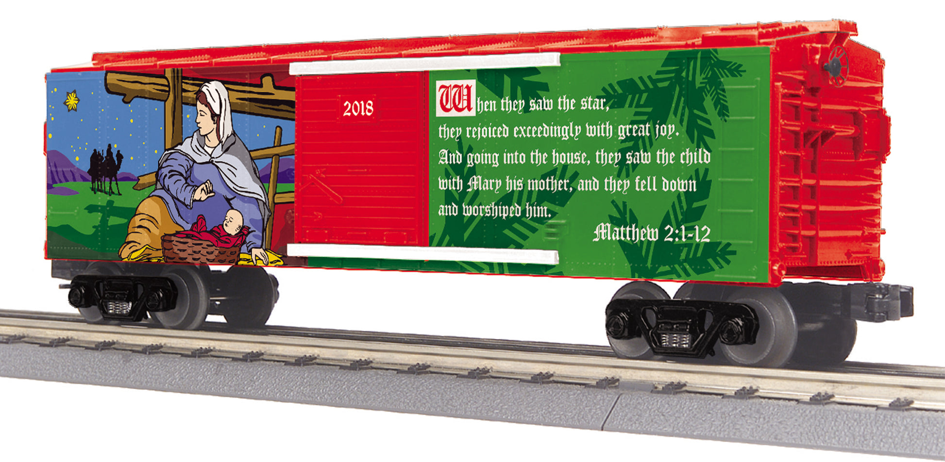 MTH 30-74930 O Christmas (Traditional) Box Car #2018