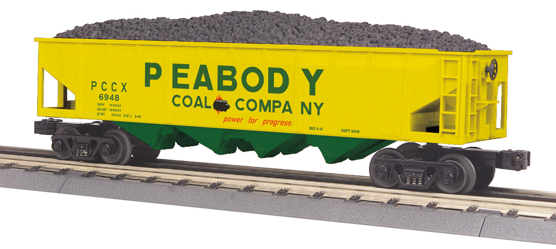 MTH 30-75612 O Peabody Coal 4-Bay Hopper Car