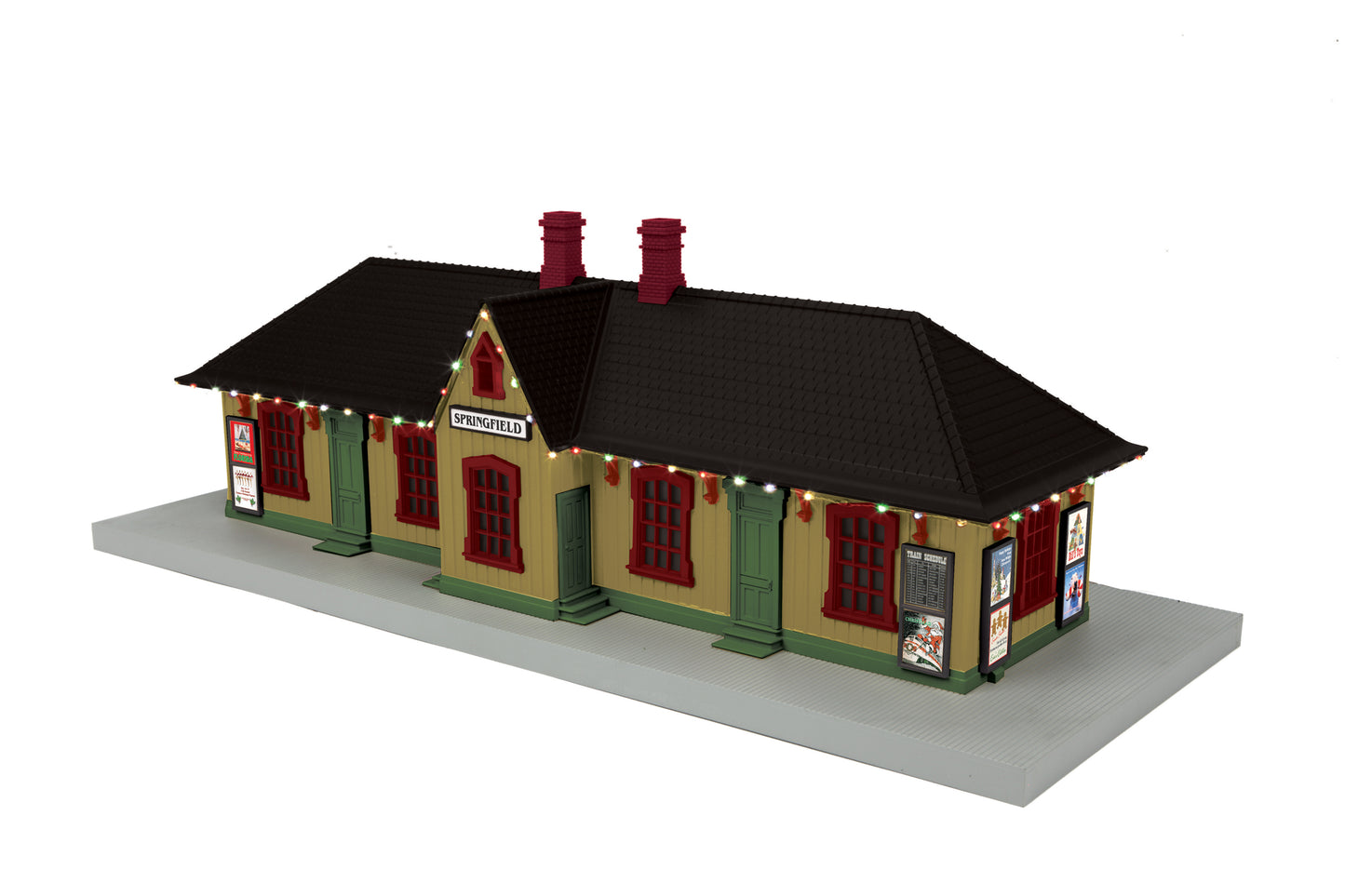 MTH 30-90586 O Springfield Country Passenger Station w/ Christmas Lights