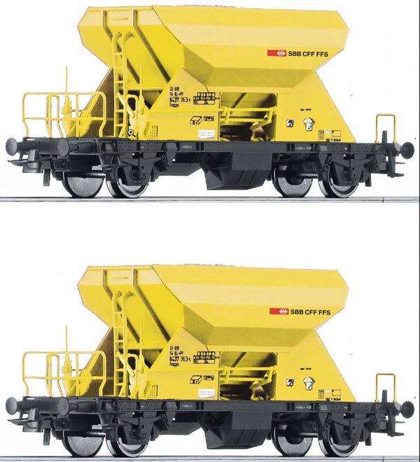 Roco 76154 HO Scale SBB Hopper Wagon Set (Set of 2)