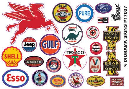Gofer Racing 17007 1:24-1:25 Diorama Signs