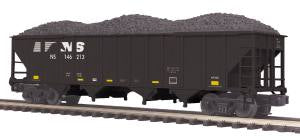 MTH 20-97885 O Norfolk Southern 4-Bay Hopper Car with Coal Load #146213