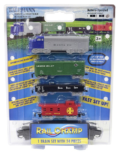 Bachmann 00957 Rail Champ Battery Operated HO Gauge Diesel Train Set