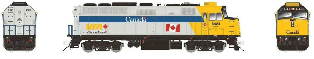 Rapido Trains 80552 HO VIA Rail Canada F40PH-2D Diesel Loco Sound/DC/DCC #6424