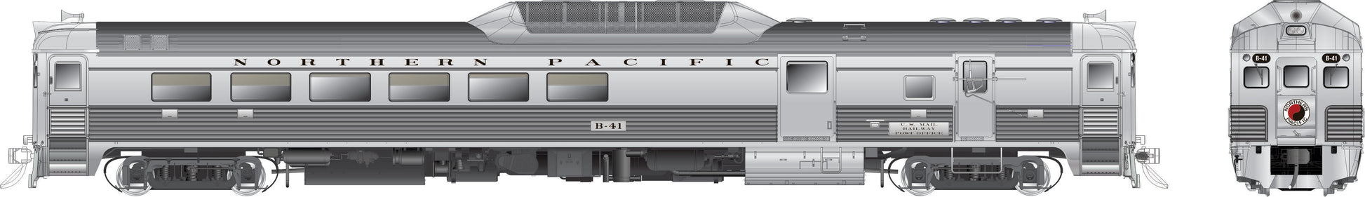 Rapido Trains 16150 HO Northern Pacific Budd RDC-3 Phase Ib Diesel Loco DC #B42