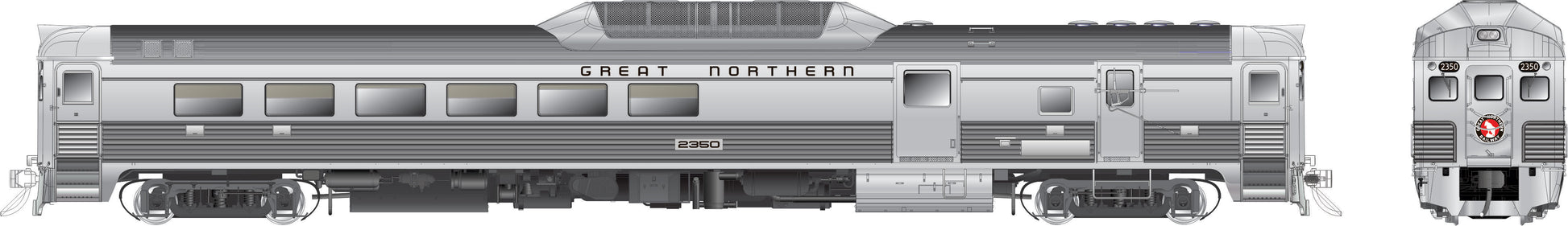 Rapido Trains 16630 HO Great Northern Budd RDC-3 Phase II Diesel Loco #2350