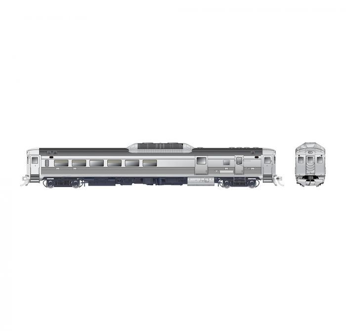 Rapido Trains 16500K HO Undecorated Budd RDC-3 Phase Ic Diesel Loco Sound/DCC