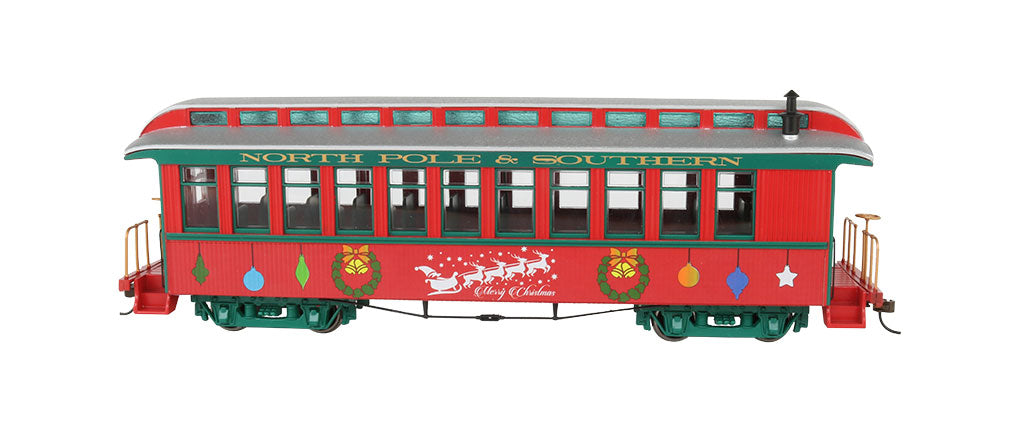 Bachmann 26206 On30 Christmas Coach/Observation Car w/ Lighted Interior