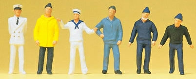 Preiser 14062 HO Ship Crew Standard Series Model Figures (Set of 6)