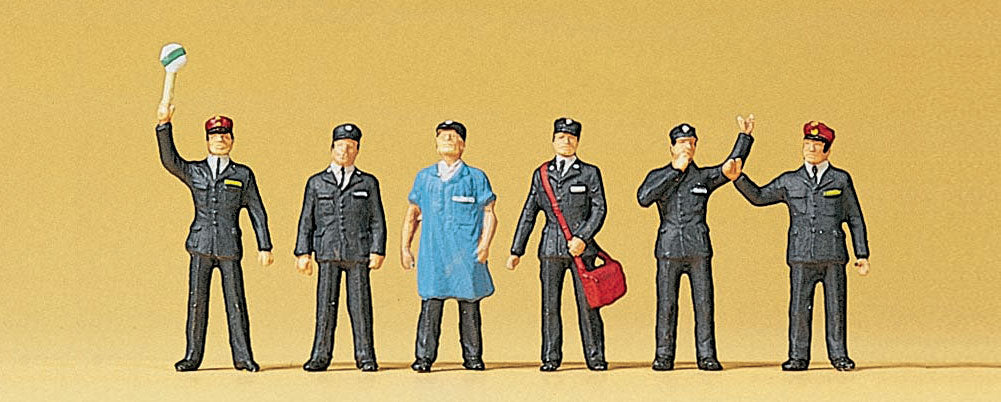 Preiser 10087 HO Swiss Railway Personnel Figures (Set of 6)