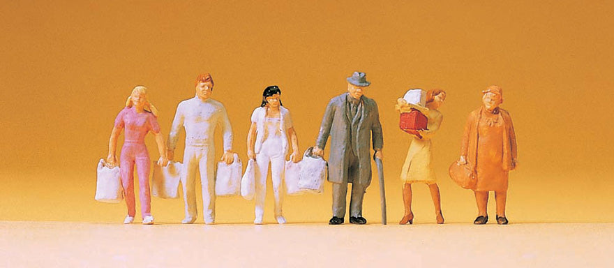 Preiser 14136 HO People Shopping Figures (Set of 6)