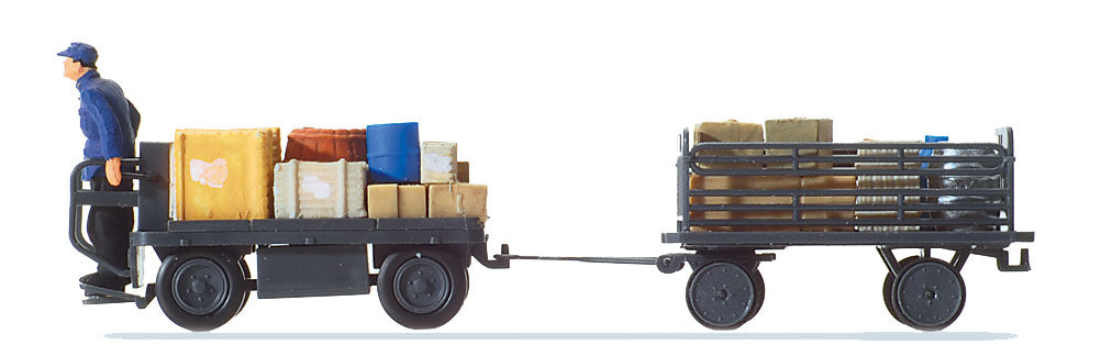 Preiser 10256 HO German Railways Early Era III Electric Baggage Truck