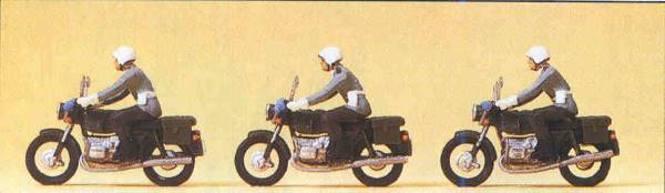 Preiser 16833 HO Military Police on Motorcycles Figures (Set of 3)