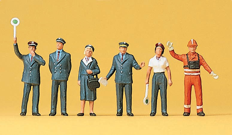Preiser 0236 HO DB Railroad Personnel Figures (Set of 6)