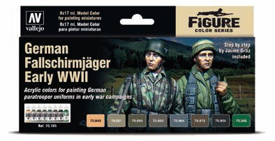 Vallejo Paint 70185 German Fallschirmjager Early WWII Model Color Acrylic Paints