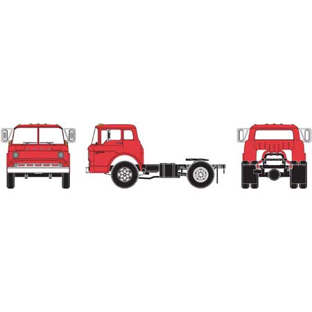 Athearn 02702 HO Red Ford C-Series Tractor Ready To Run