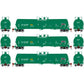 Athearn 16501 N TILX/Green 30,000 Gallon Ethanol Tank #2 (Set of 3)