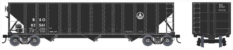 Bowser 42134 HO Baltimore & Ohio 100-Ton Hopper #82561