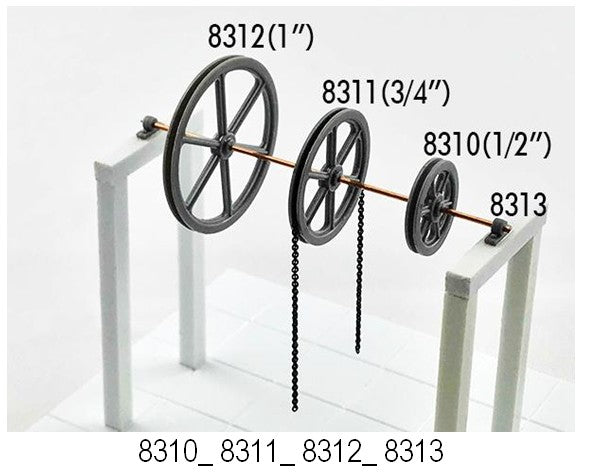 Tichy 8312 HO 8' Diameter Sheave/Pillow Blocks (2 Sets)