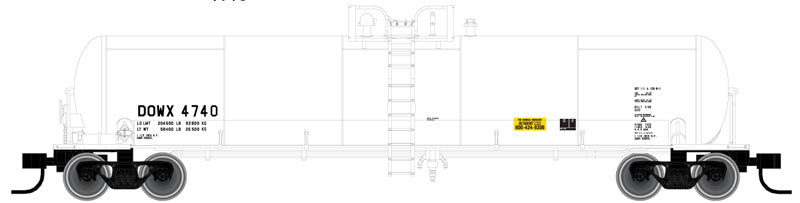 Atlas 50004615 N Dow Chemical GATX 20,700 Gallon Non-Insulated Tank Car #4742