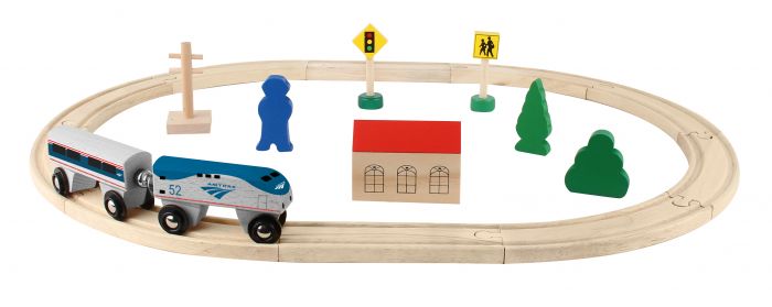 Daron Worldwide Trading TY045 Amtrak Wood Train Set (Pack of 20)