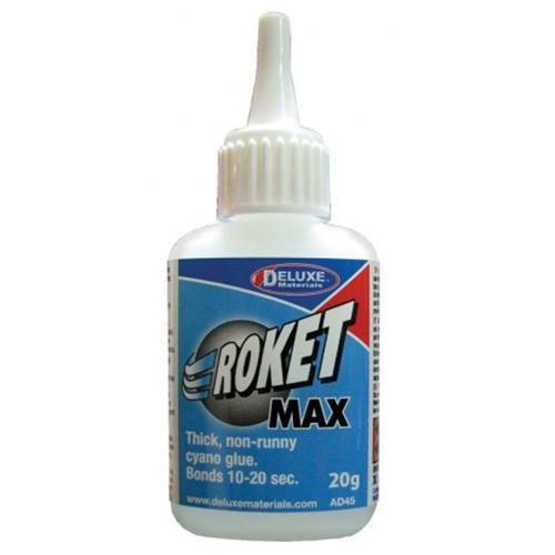 Deluxe Materials AD45 Roket Max CA 10-20 seconds Bond - 20g Bottle