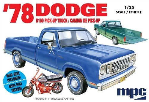 MPC 901 1:25 1978 Dodge D100 Custom Pickup Truck Plastic Model Kit