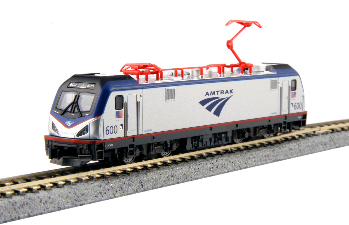 Kato 137-3001-DCC N Amtrak Siemens ACS-64 Electric Locomotive with DCC #600