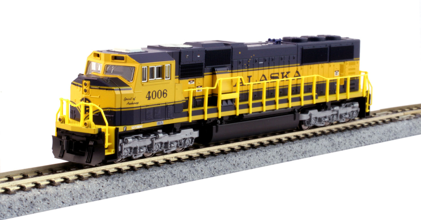 Kato 176-6408-DCC N Alaska Railroad SD70MAC Diesel with DCC #4006