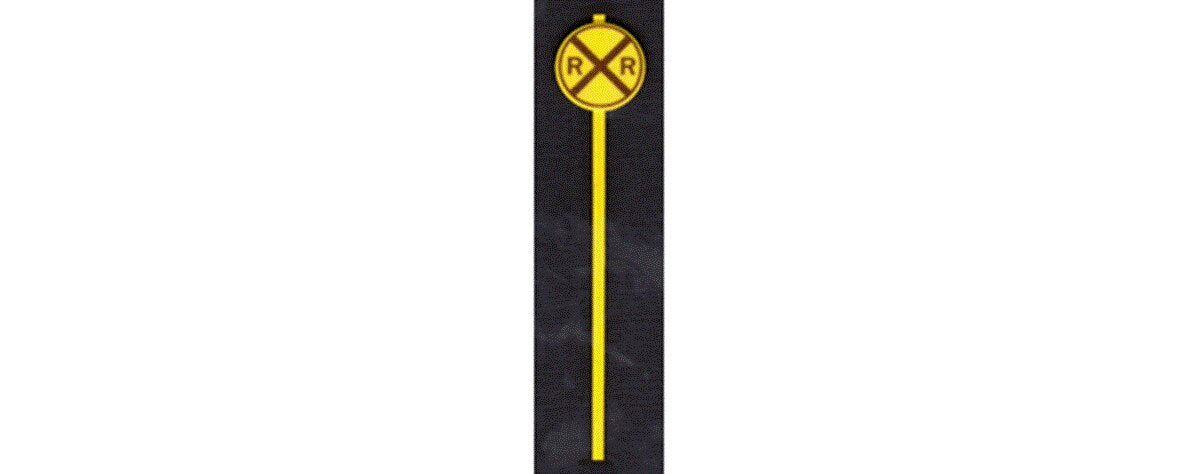 Tichy 3539 S Crossing Warning Signs (Pack of 8)