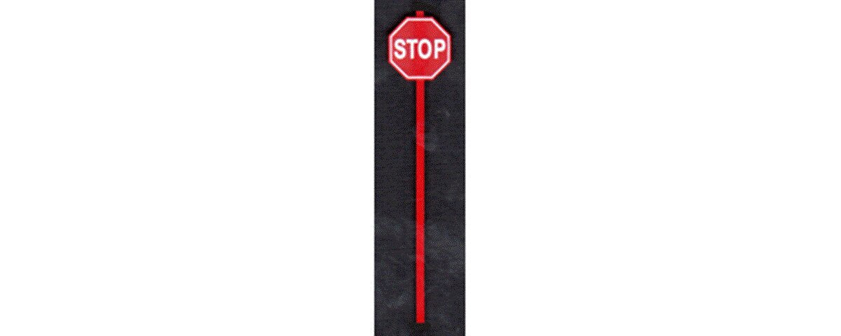Tichy 3542 S Red Stop Signs (Pack of 8)
