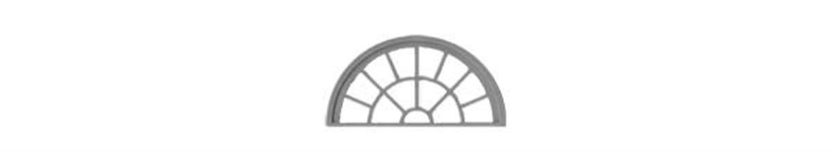 Tichy 2091 O 13 Pane 1/2 Round Masonry Window (Pack of 3)
