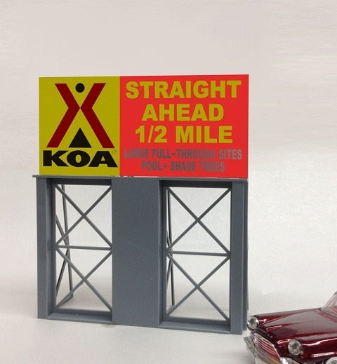 Miller Engineering 883151 HO/O KOA Large Animated Neon Billboard