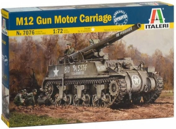 Italeri 7076 1:72 M12 Gun Motor Carriage Military Tank Model Kit