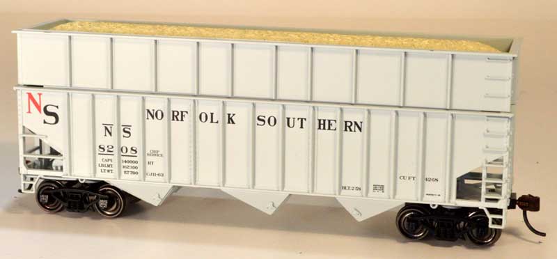 Bowser 41940 HO Norfolk Southern 70T Ribbed Side Wood Chip Rib Hopper Car #8217
