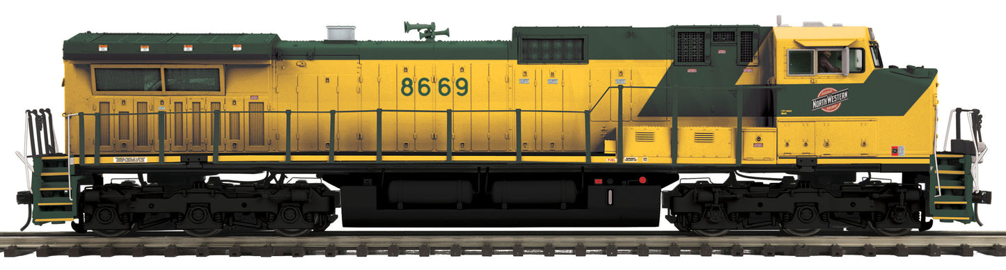 MTH 20-21148-1 Chicago & North Western Dash-9 with PS3 #8669 (Hi-Rail)
