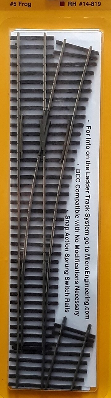 Micro Engineering 14-819 HO Code 70 #5e Last Ladder Right Hand Switch Turnout