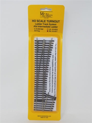Micro Engineering 14-817 HO Code 70 #5d Intermediate Right Hand Switch Turnout