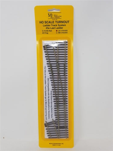 Micro Engineering 14-818 HO Code 70 #5e Last Ladder Left Hand Switch Turnout