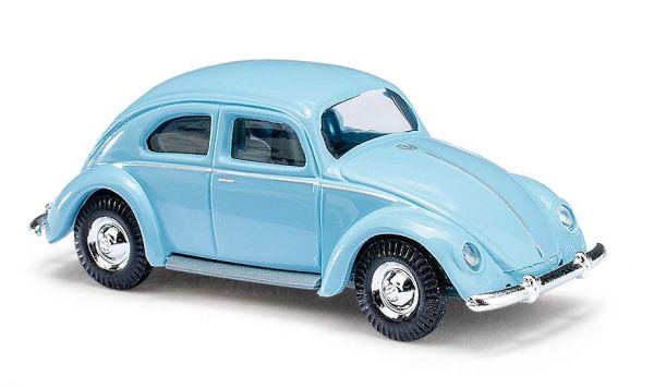 Busch 42724 HO 1951 Volkswagen Beetle with Oval Rear Window Blue Model Car