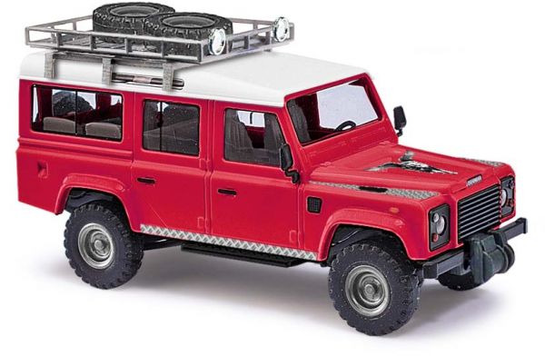 Busch 50360 HO 1983 Land Rover Defender Red/White SUV