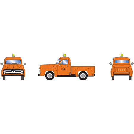 Athearn 28104 HO Orange 1955 Ford F-100 MOW Pickup Truck Ready-to-Run
