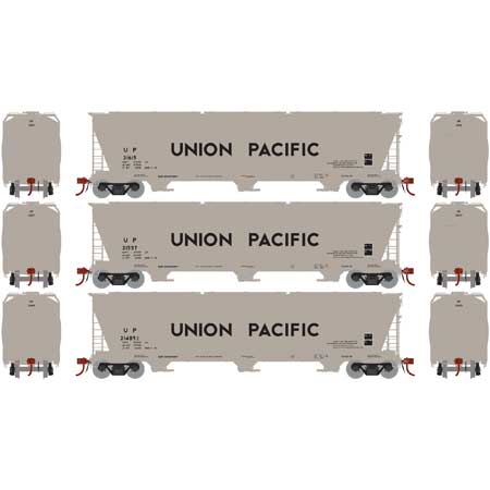 Athearn G15813 HO Union Pacific ACF 4600 3-Bay Centerflow Hopper (Pack of 3)