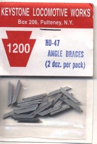 Keystone Locomotive Works 395-47 HO Angle Braces (Pack of 24)