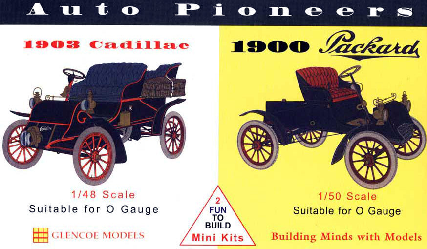 Glencoe 3605 1:50 Auto Pioneers - 1903 Cadillac & 1900 Packard