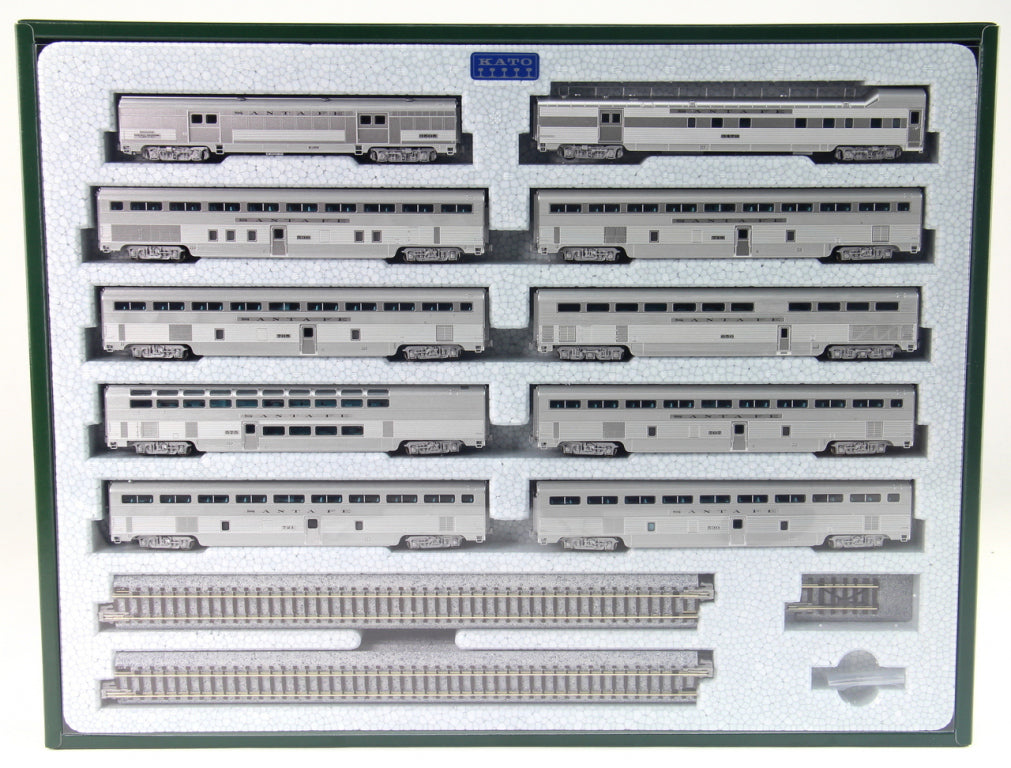 Kato 106-084 N Santa Fe El Capitan Passenger Cars (Set of 10)